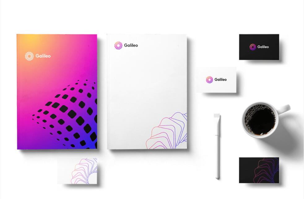 Galileo 人工智能初創公司logo設計vi設計，酷炫科技風格