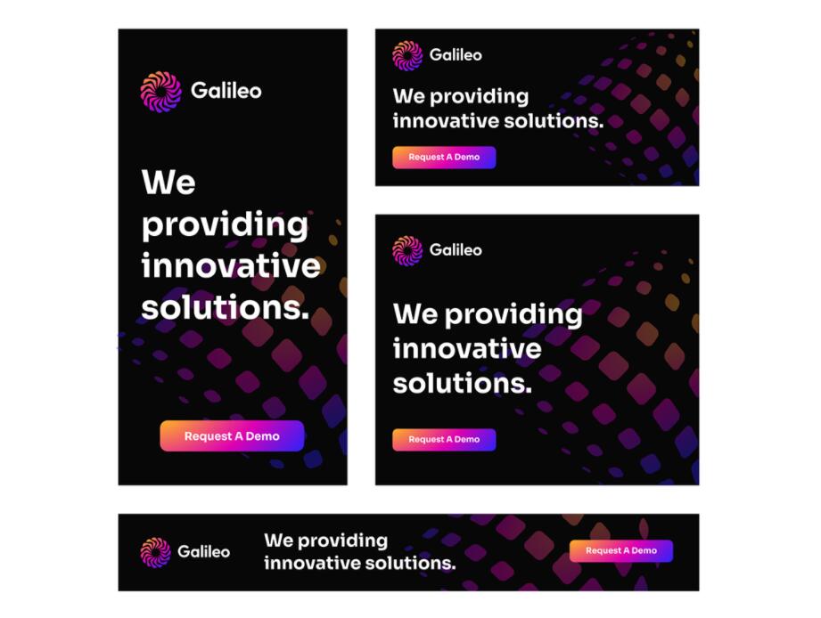 Galileo 人工智能初創公司logo設計vi設計，酷炫科技風格