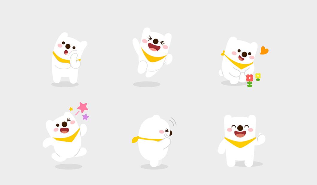 JUNIVER 幼兒園學校“白熊”家族吉祥物設計