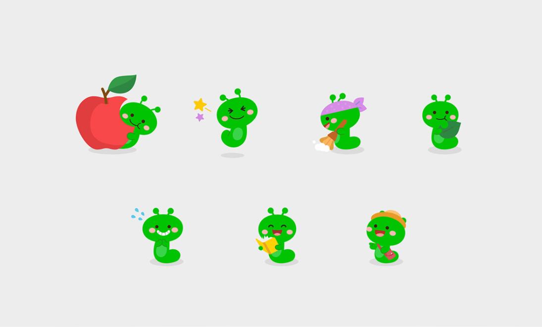 JUNIVER 幼兒園學校“毛毛蟲”吉祥物設計