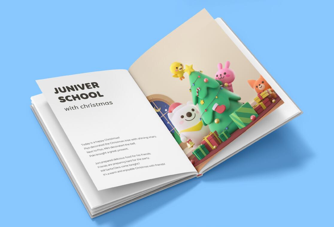 JUNIVER 幼兒園學校“白熊兔子刺猬鴨子海豚狐貍毛毛蟲”家族吉祥物設計