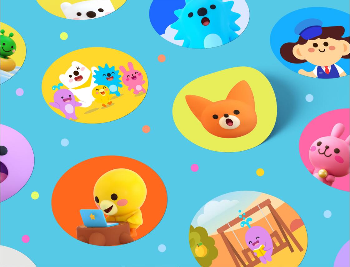 JUNIVER 幼兒園學校“白熊兔子刺猬鴨子海豚狐貍毛毛蟲”家族吉祥物設計