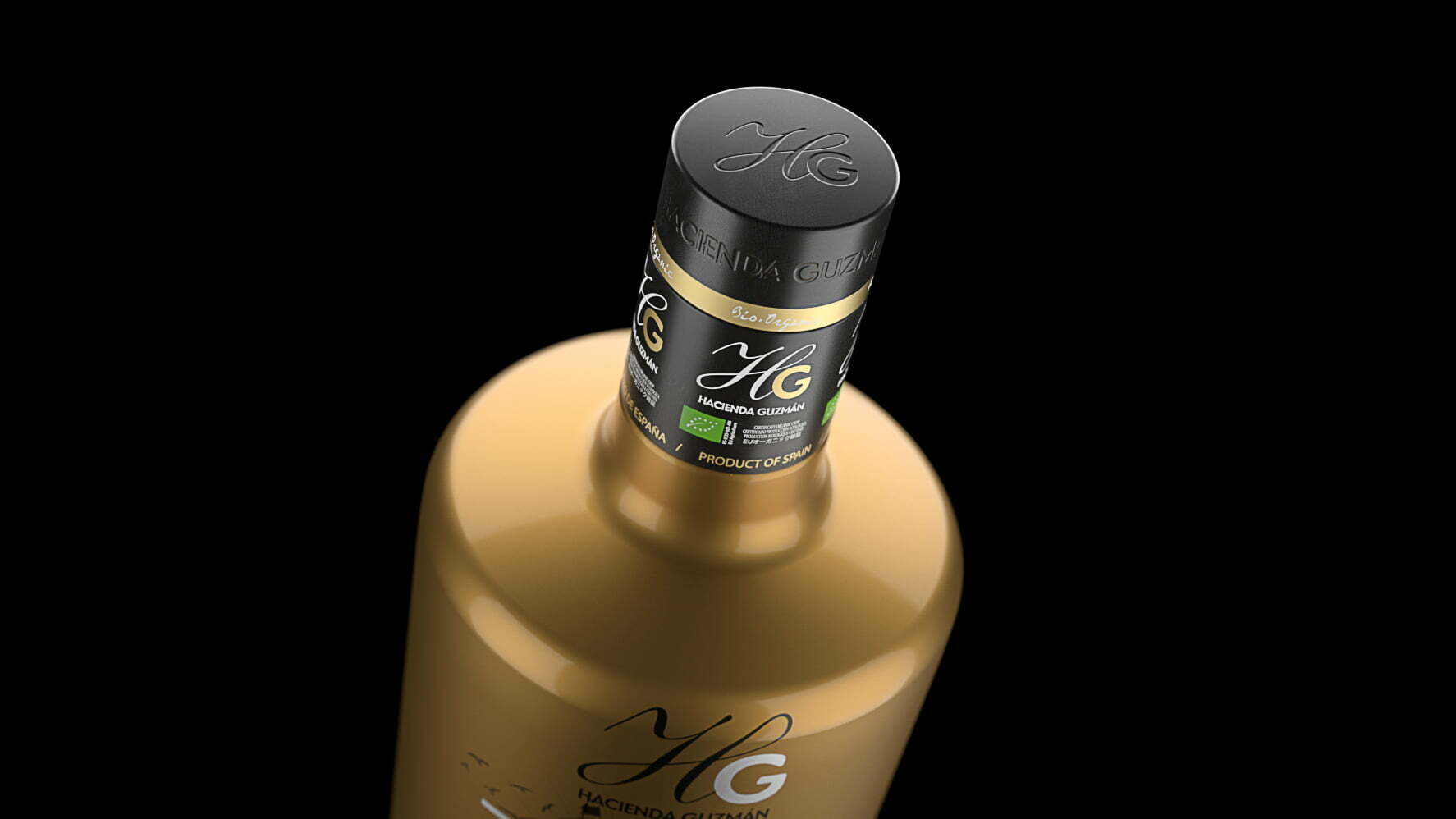 古茲曼莊園 V CENTENARIO橄欖油金裝包裝設計“城堡+v