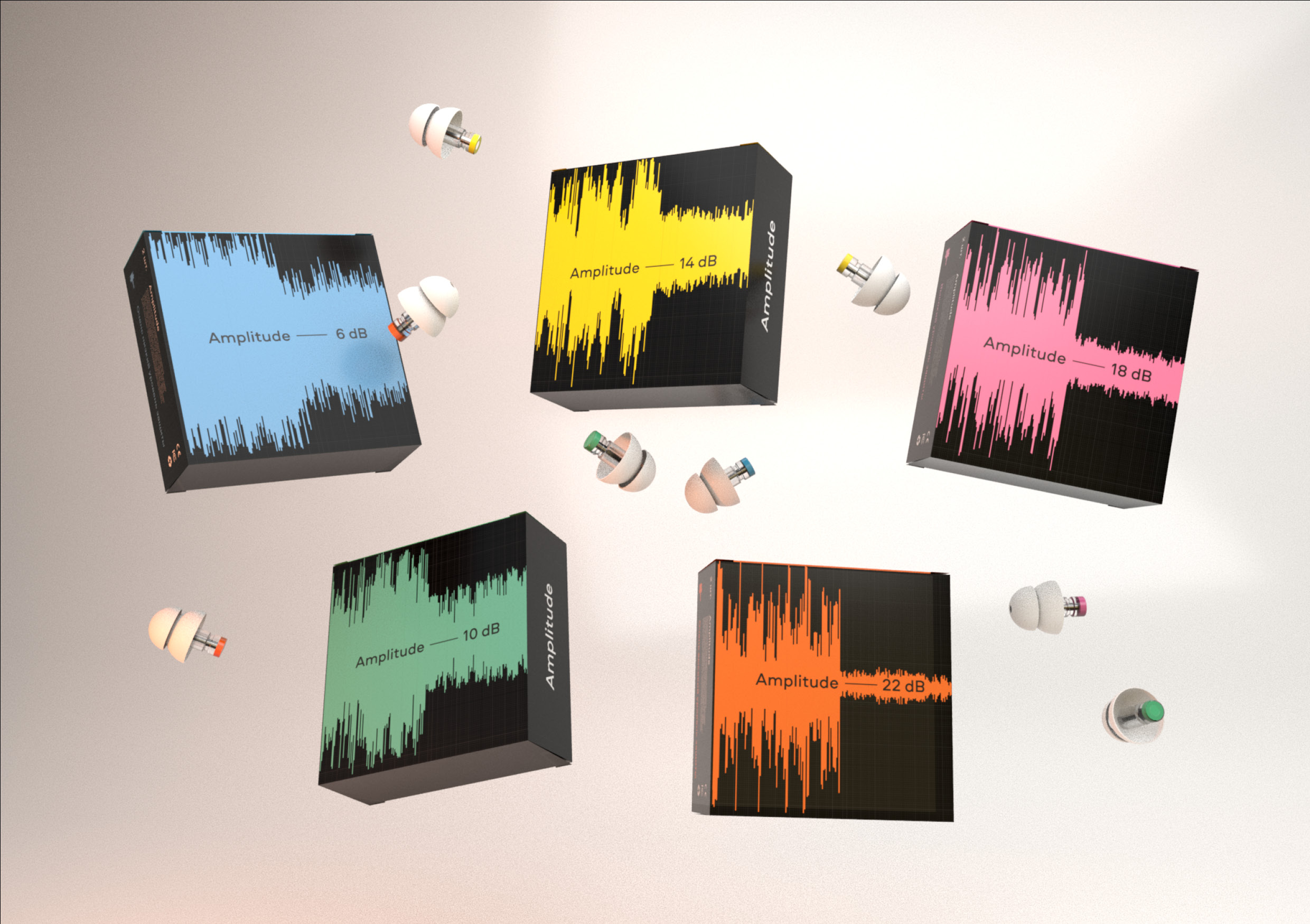 AMPLITUDE音樂家耳機包裝設計“音波”元素
