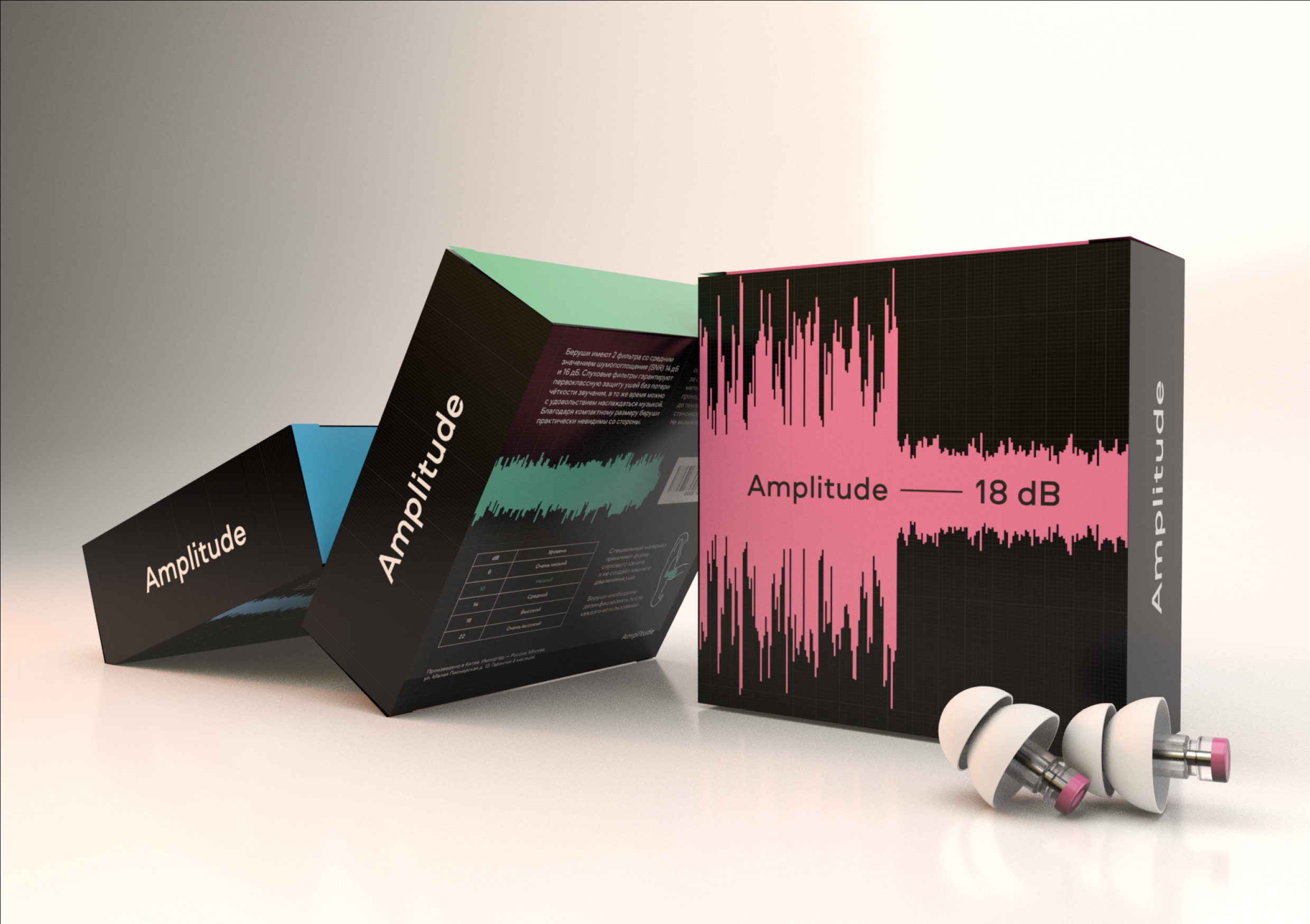 AMPLITUDE音樂家耳機包裝設計“音波”元素