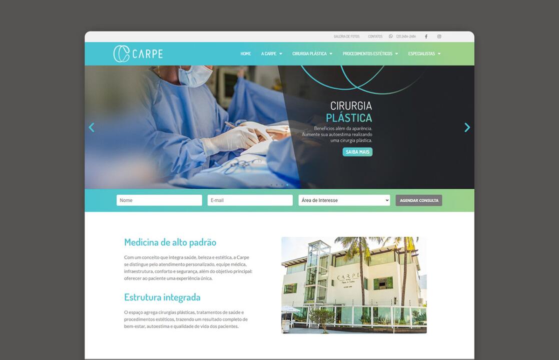 CARPE 美容整形塑形醫院logo設計vi設計，線條字母c