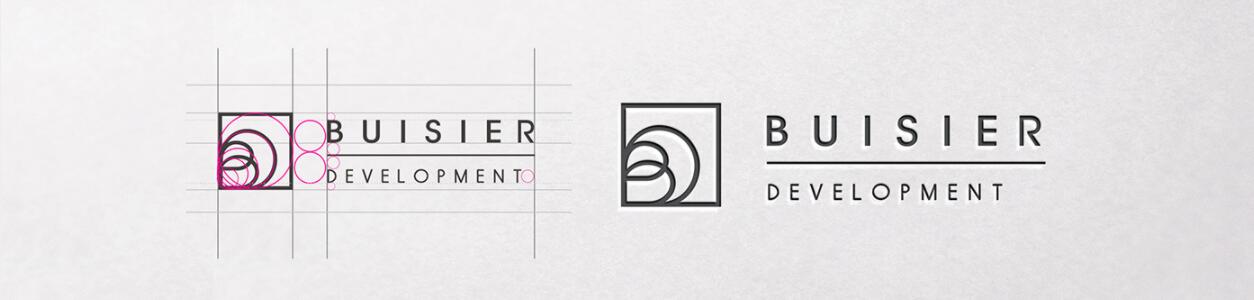 Buisier 別墅地產項目logo設計vi形象設計，B+D字母+方框