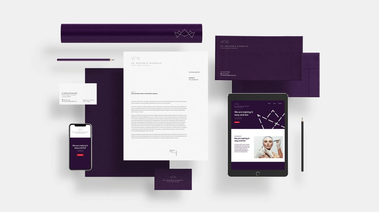 M.Aesthtics 醫(yī)療美容整形醫(yī)院logo設(shè)計(jì)品牌形象vi設(shè)計(jì)“虛線”元素