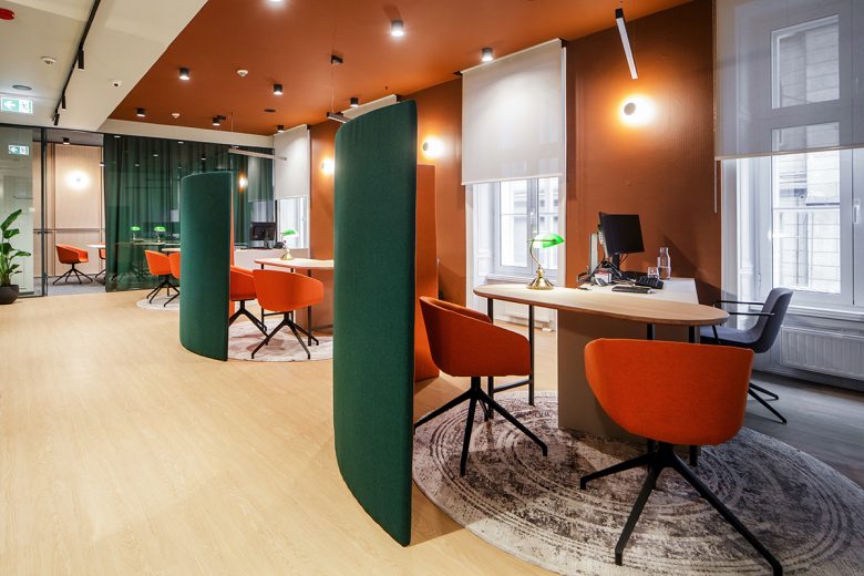 肯特銀行理財營業(yè)廳空間設(shè)計，更開放更友好的理財溝通氛圍