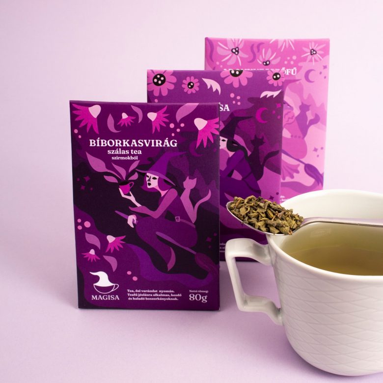 Magisa年輕女士涼茶包裝設(shè)計(jì)“算命的女巫”插畫