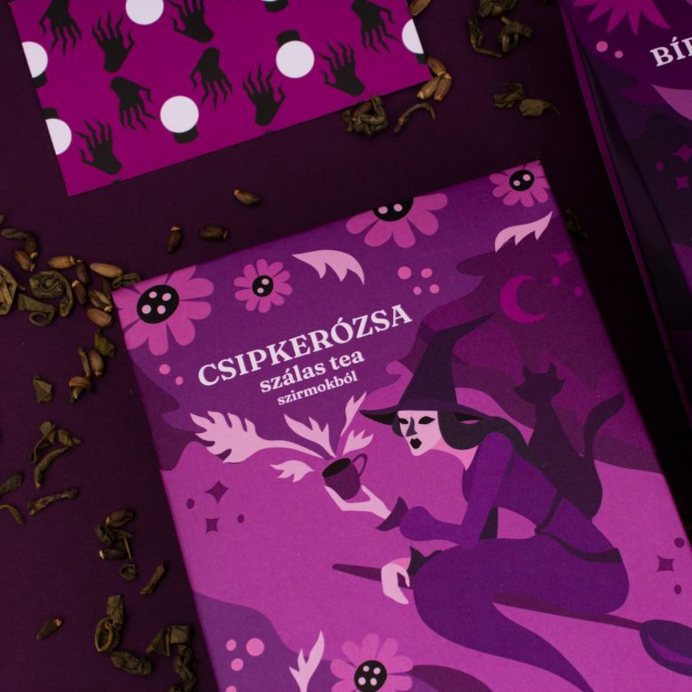 Magisa年輕女士涼茶包裝設(shè)計(jì)“算命的女巫”插畫