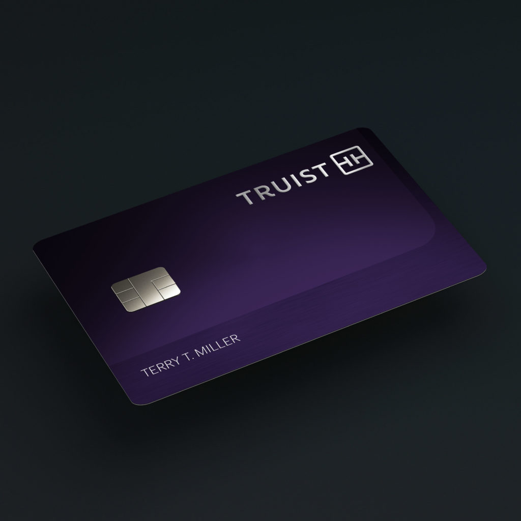 Truist 銀行金融品牌創建品牌命名logo設計vi設計，兩個字母T+圓角方形版式