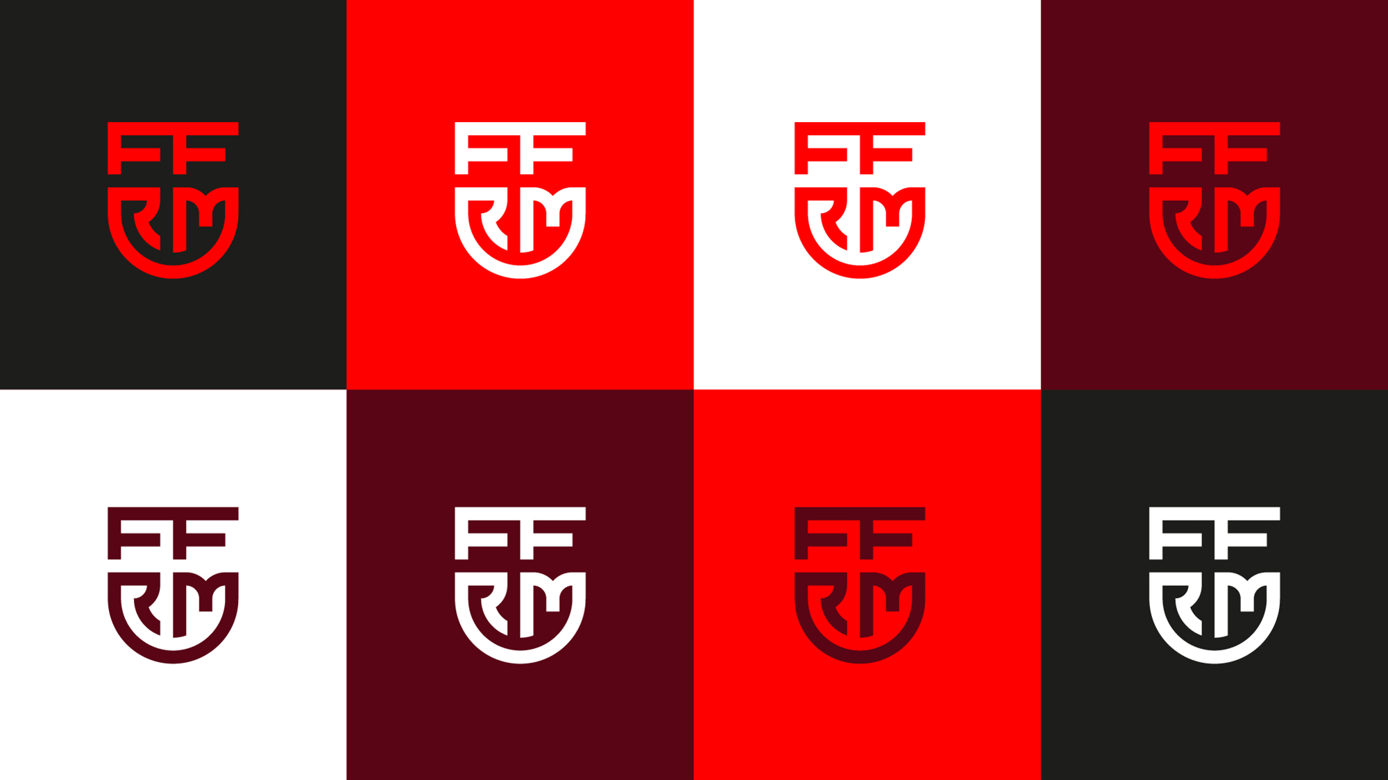 FFRM穆爾西亞地區足球聯合會俱樂部字母盾牌logo設計vi設計