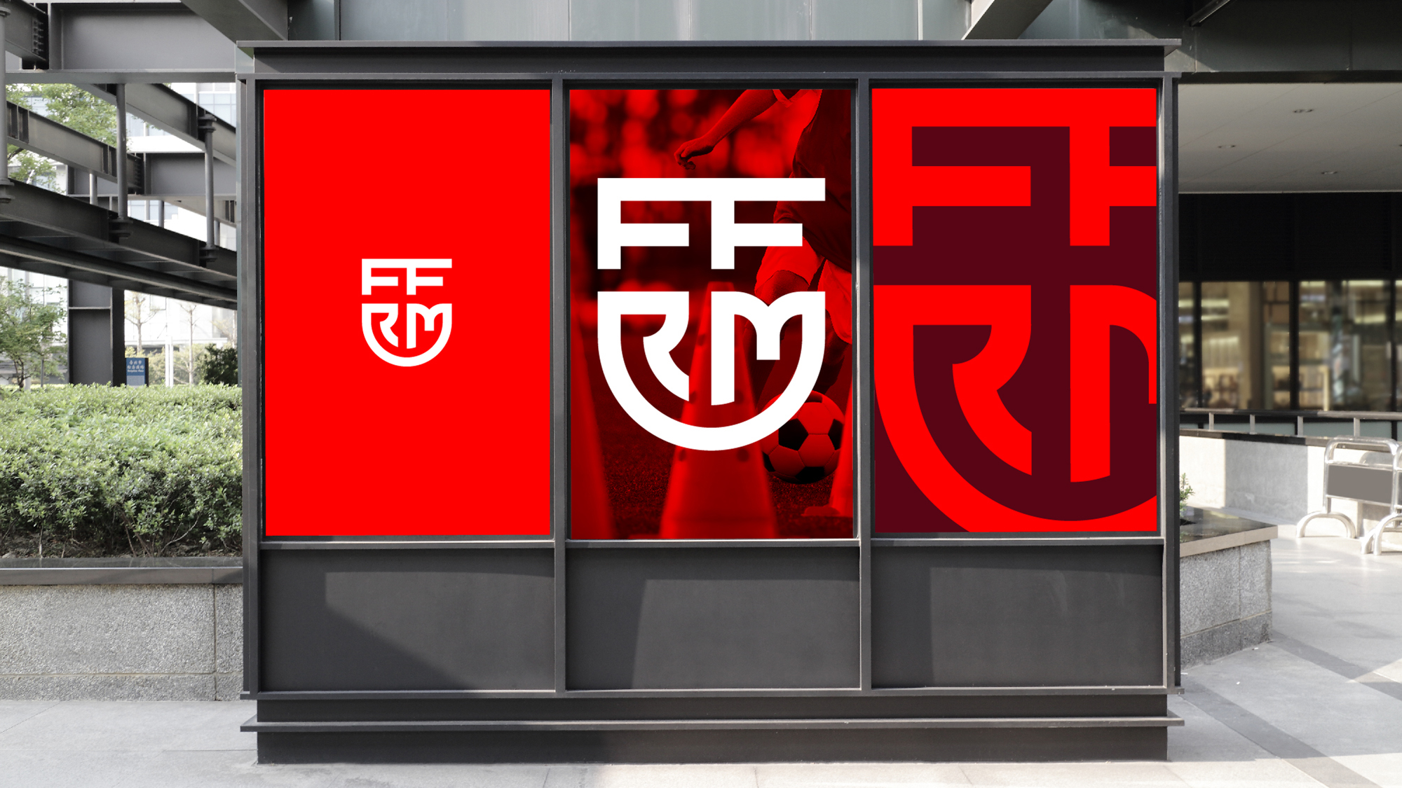 FFRM穆爾西亞地區足球聯合會俱樂部字母盾牌logo設計vi設計