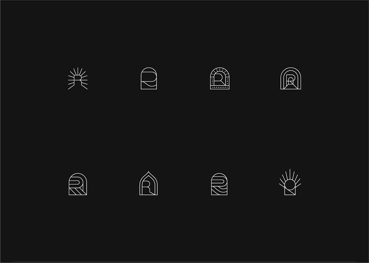 20個美學平衡的簡單logo設計示例靈感-R字母