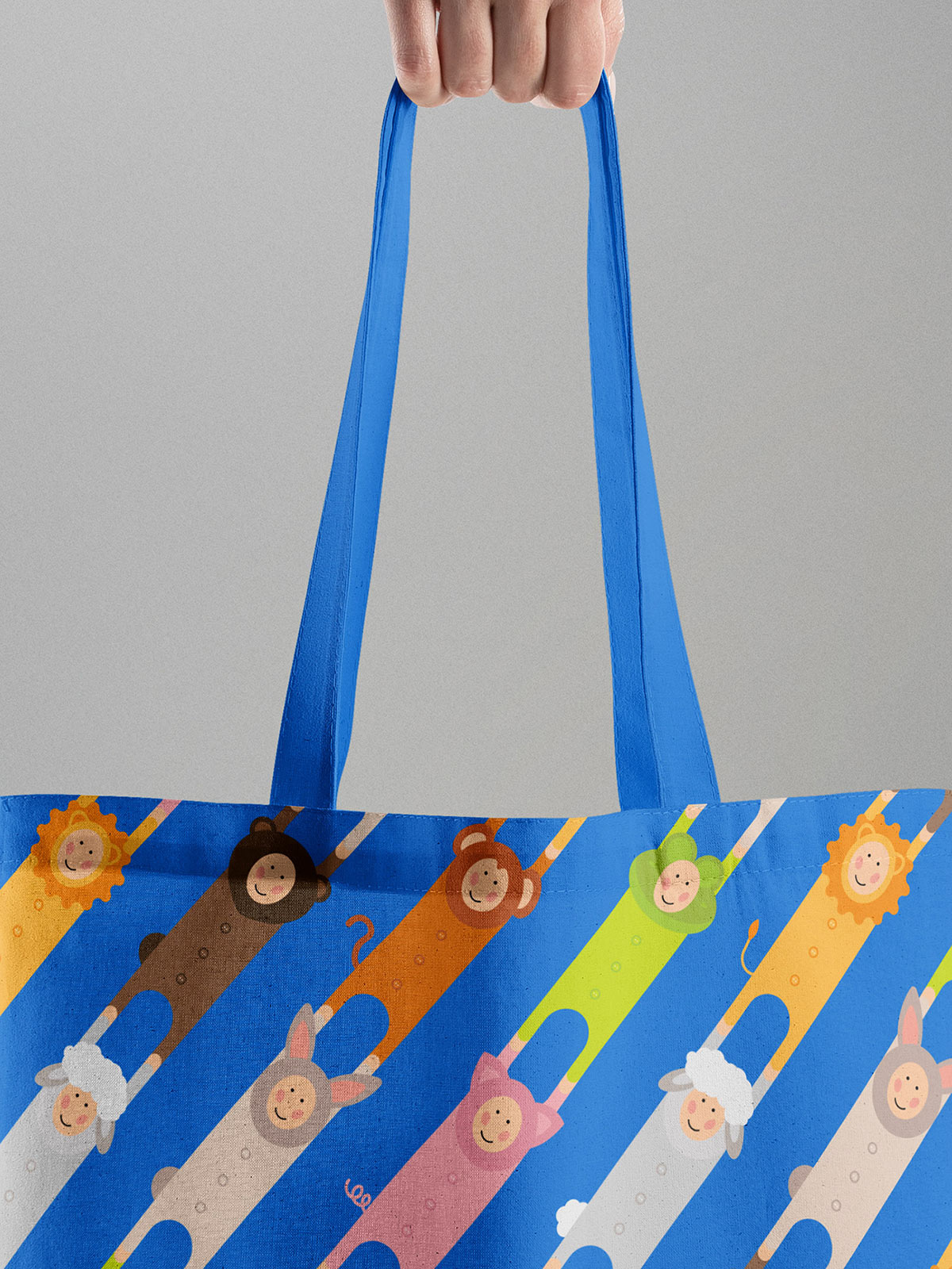 Baby City 嬰兒城嬰兒用品品牌vi設計，首尾相連的卡通人物視覺