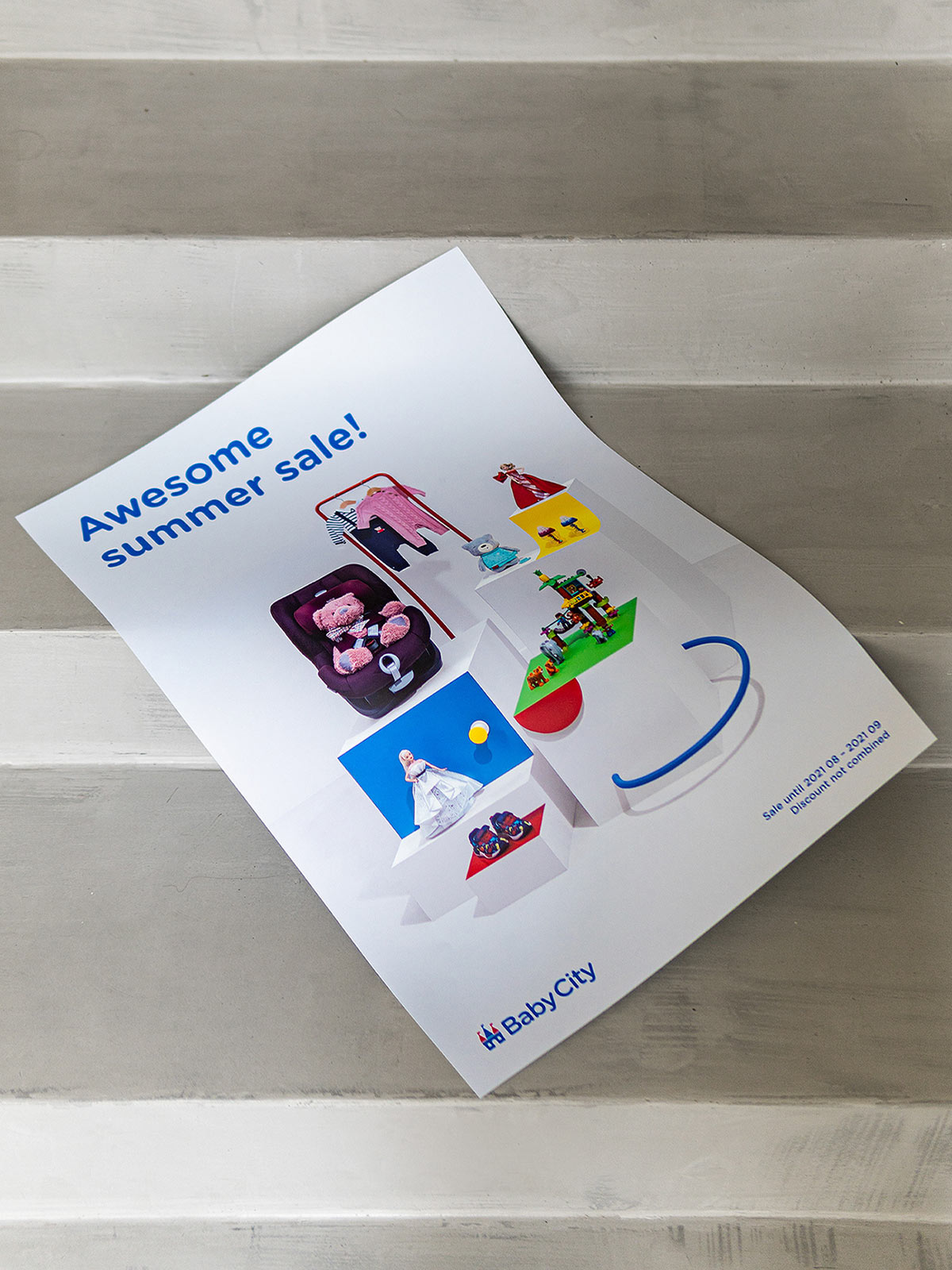 Baby City 嬰兒城嬰兒用品品牌vi設計，首尾相連的卡通人物視覺