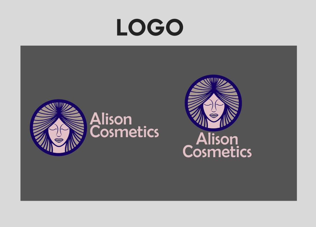 Alison艾 莉森化妝品品牌logo設計“女性頭像”圖案