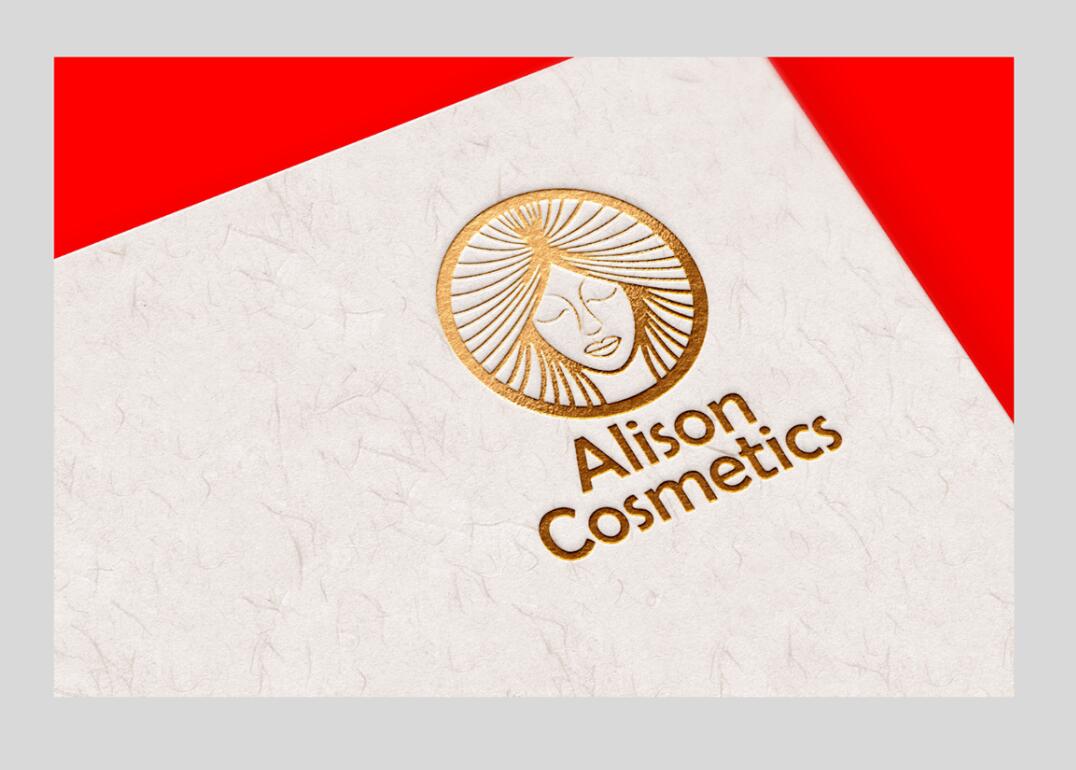 Alison艾 莉森化妝品品牌logo設計“女性頭像”圖案