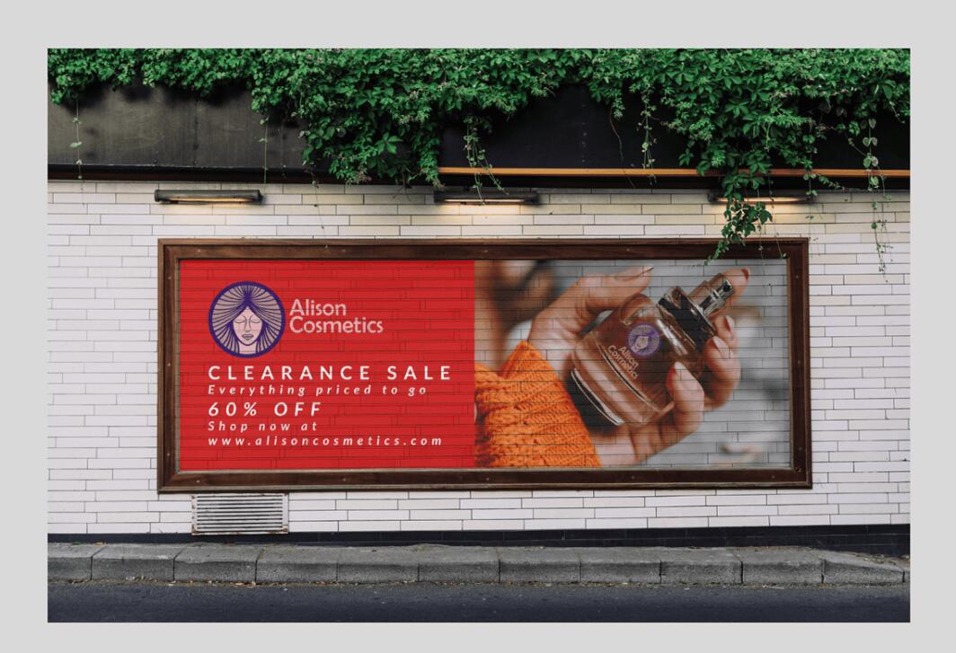 Alison艾 莉森化妝品品牌logo設計“女性頭像”圖案