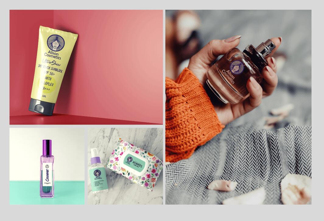 Alison艾 莉森化妝品品牌logo設計“女性頭像”圖案