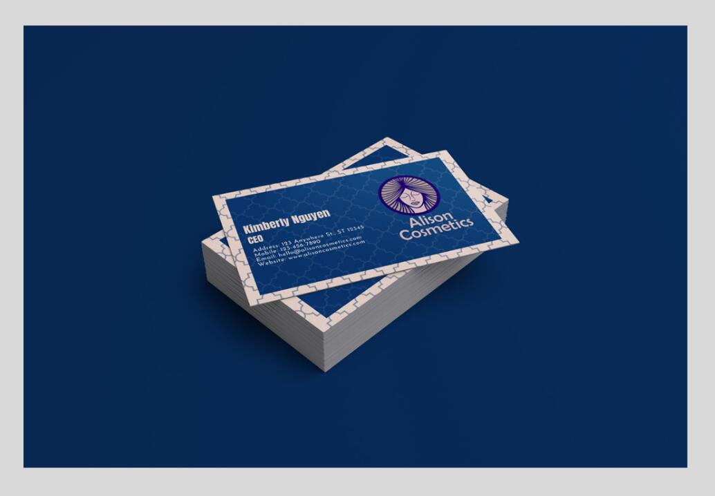 Alison艾 莉森化妝品品牌logo設計“女性頭像”圖案