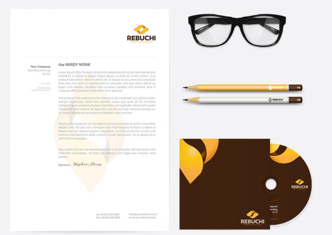 Rebuchi 油田服務公司標志設計“交互循環” vi設計