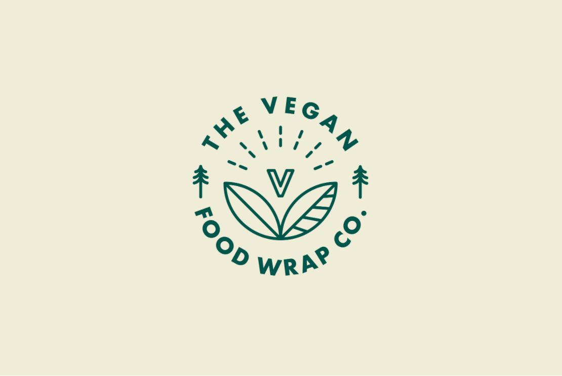 The Vegan 天然植物素食品牌logo設計“有機徽章”圖案