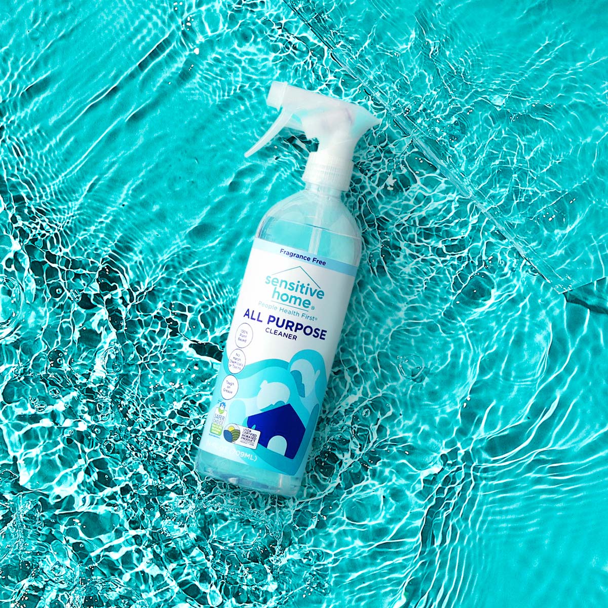 Sensitive Home敏感家居家用清潔劑洗衣液洗碗液logo設(shè)計包裝設(shè)計，兩個長發(fā)女人擁抱房子插畫