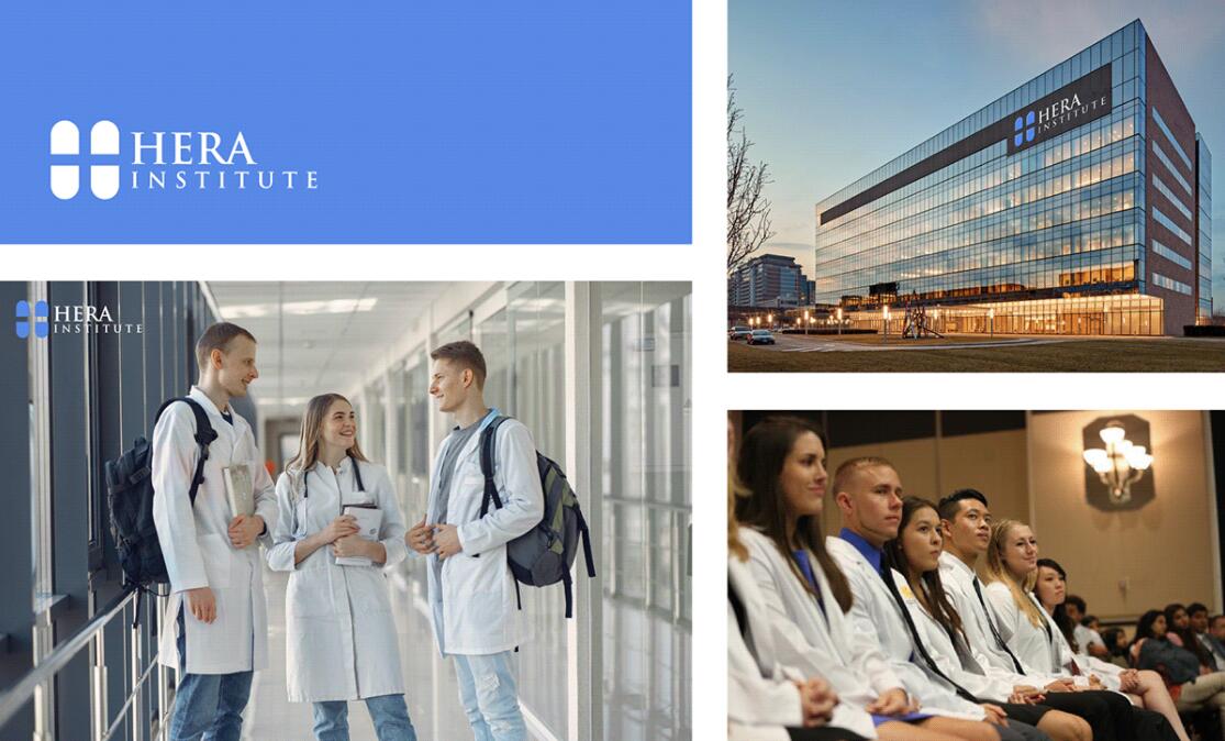 Hera Clinic 赫拉診所醫院logo設計vi設計，H字母+十字