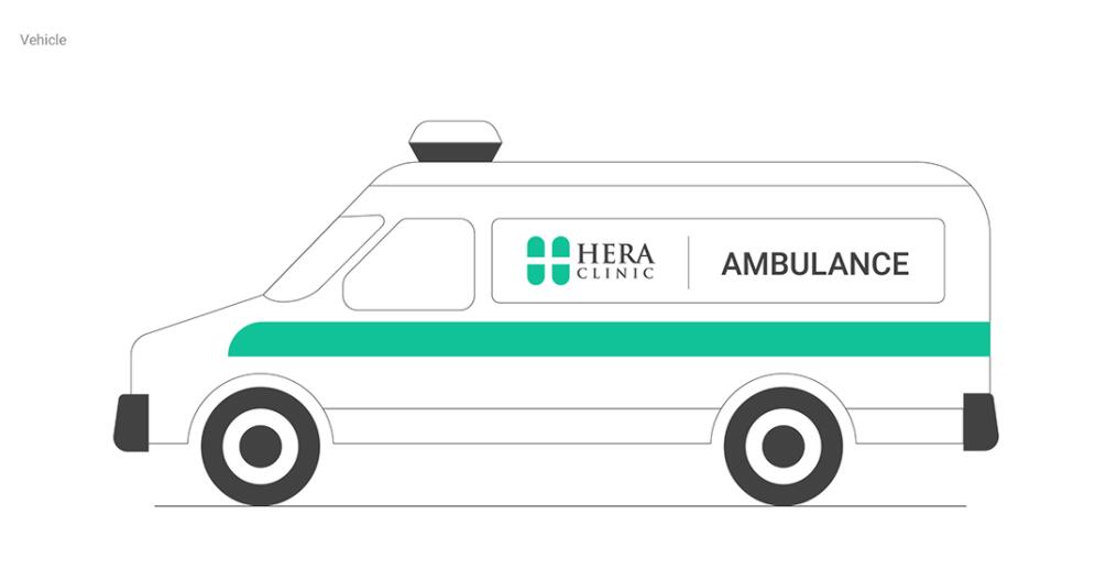 Hera Clinic 赫拉診所醫院logo設計vi設計，H字母+十字