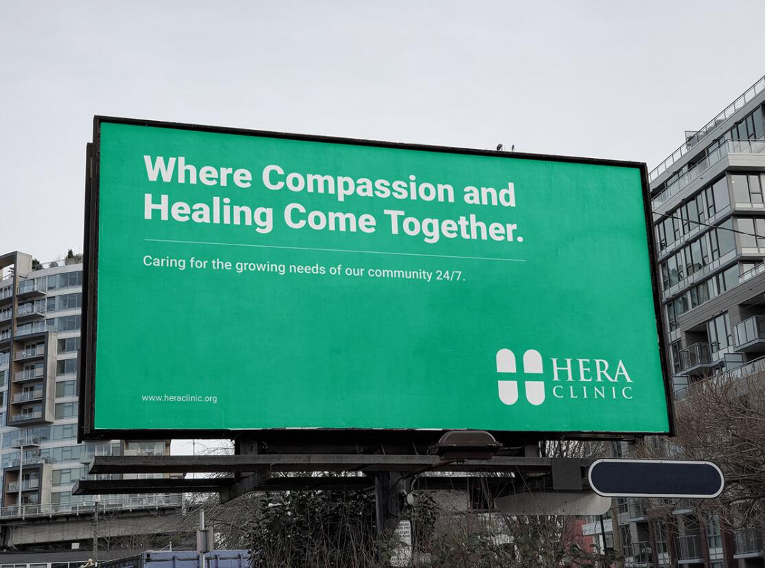 Hera Clinic 赫拉診所醫院logo設計vi設計，H字母+十字