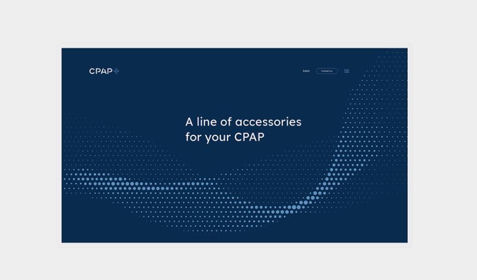 CPAP+睡眠呼吸暫停通氣治療醫療設備品牌logo設計視覺形象vi設計“圓點氣流”圖案