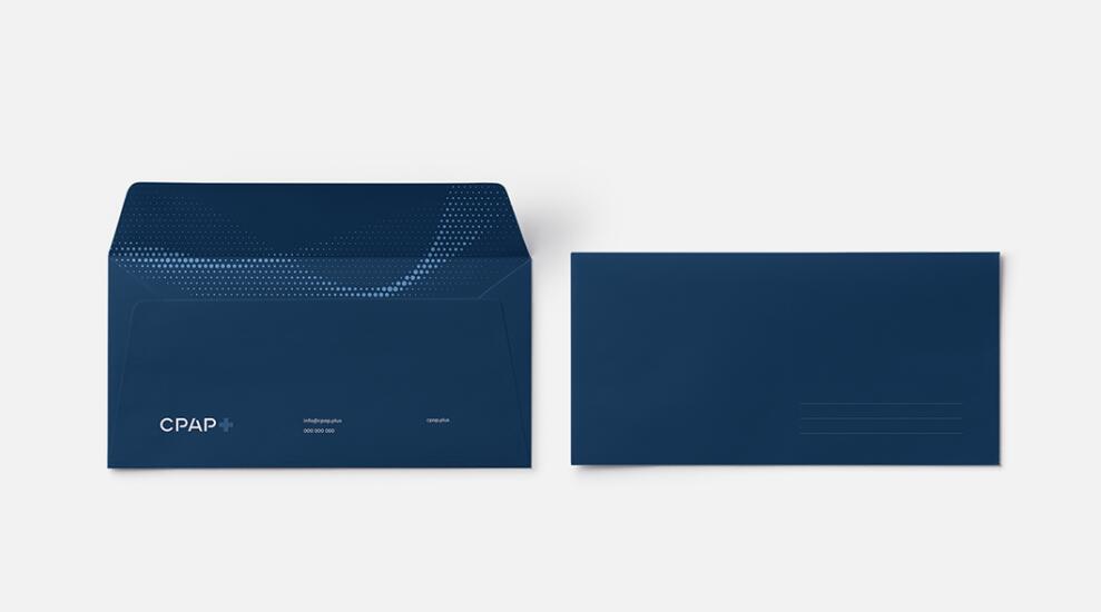 CPAP+睡眠呼吸暫停通氣治療醫療設備品牌logo設計視覺形象vi設計“圓點氣流”圖案