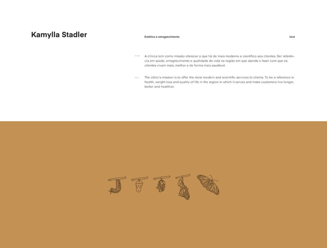 Kamylla 醫療美容健康減肥診所logo設計vi設計，蝴蝶蛻變概念