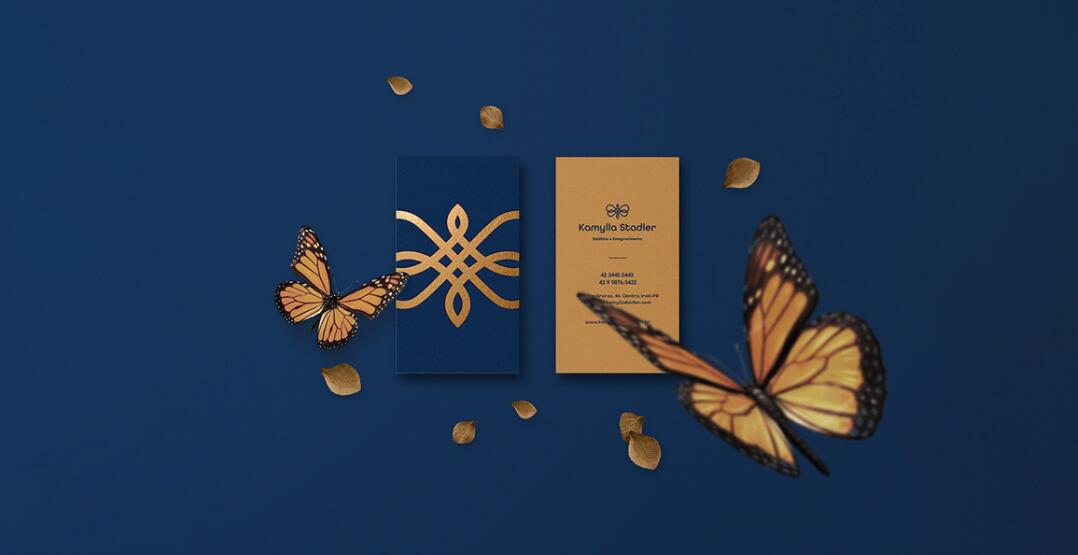 Kamylla 醫療美容健康減肥診所logo設計vi設計，蝴蝶蛻變概念