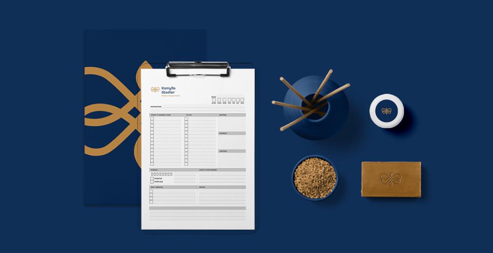 Kamylla 醫療美容健康減肥診所logo設計vi設計，蝴蝶蛻變概念