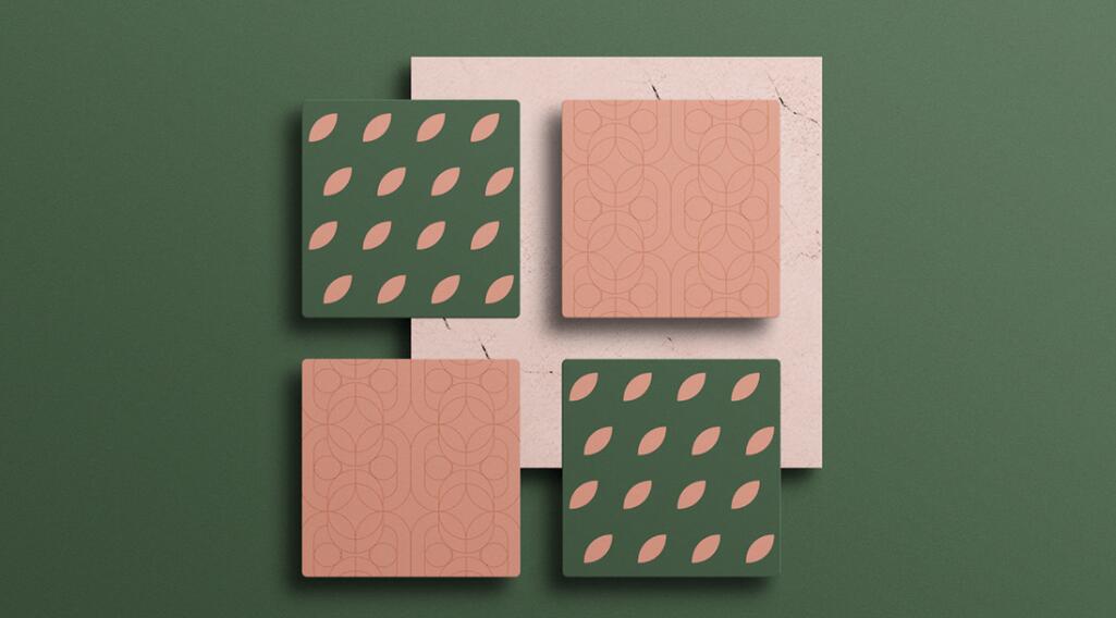 Oroface牙科牙齒矯正與口腔美容診所logo設計vi設計，花朵字母logo+粉綠配色