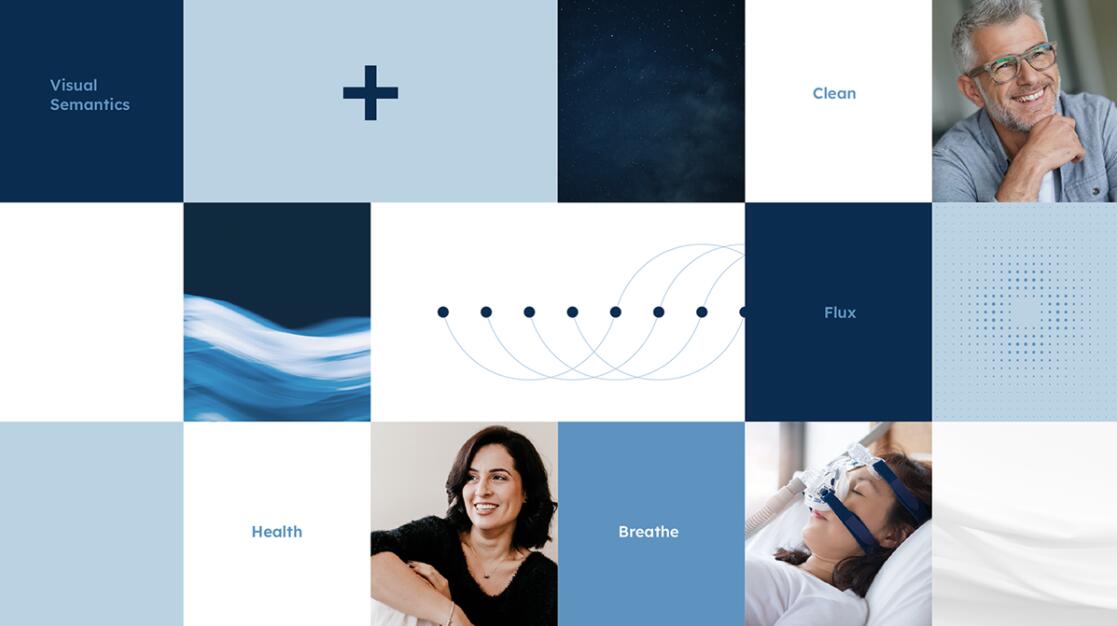 CPAP+睡眠呼吸暫停通氣治療醫療設備品牌logo設計“圓點十字”