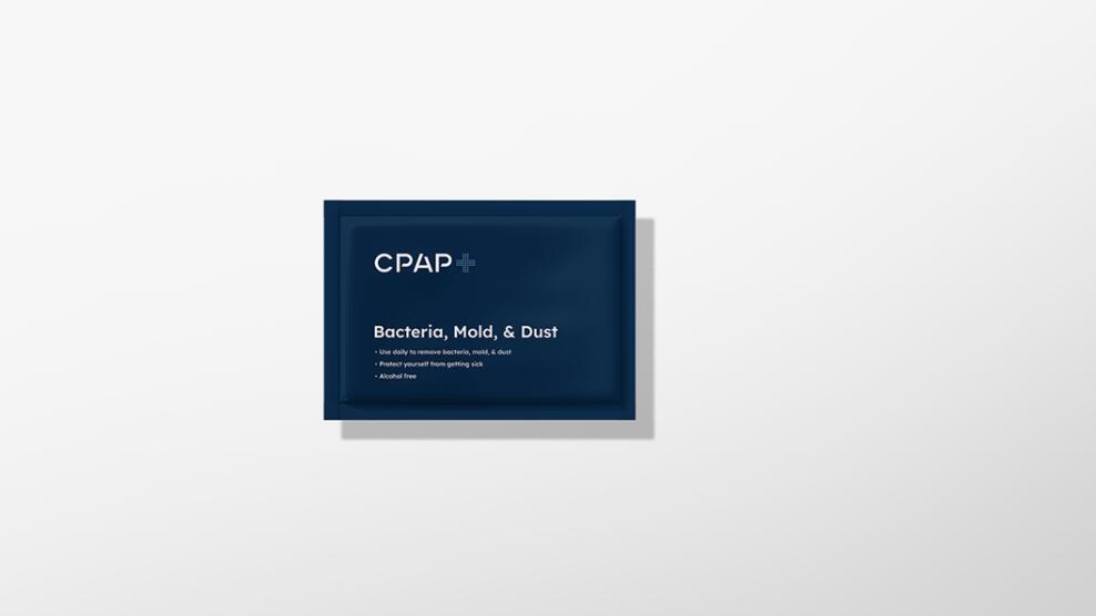 CPAP+睡眠呼吸暫停通氣治療醫療設備品牌logo設計視覺形象vi設計“圓點氣流”圖案