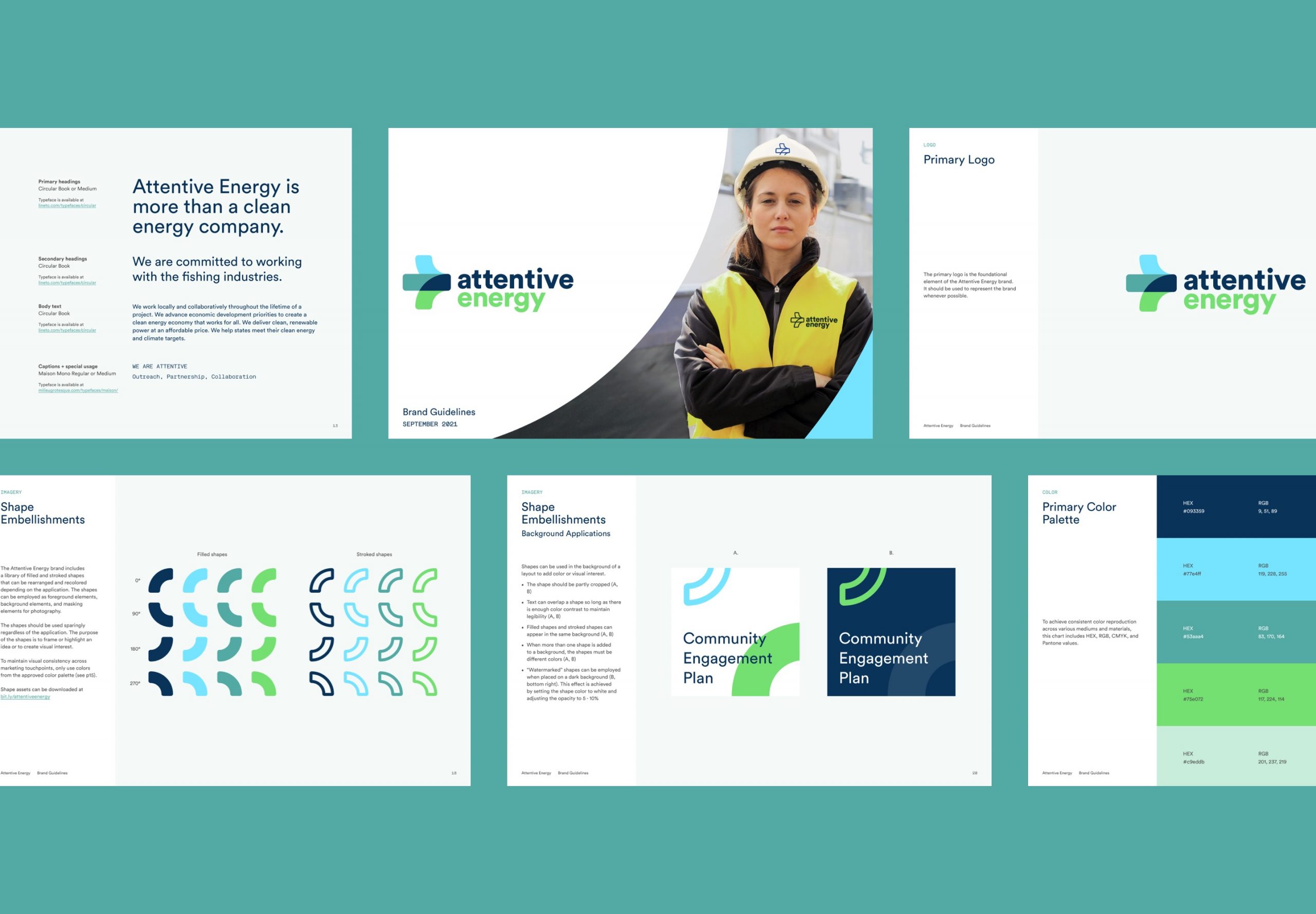 Attentive 風(fēng)力能源公司箭頭新logo設(shè)計(jì)視覺(jué)形象vi設(shè)計(jì)