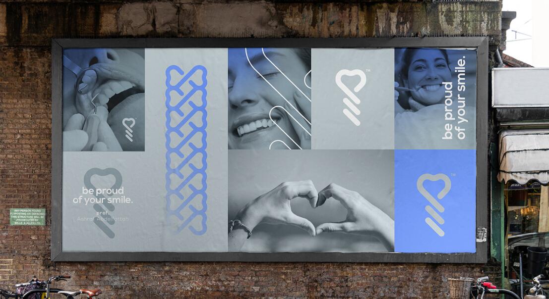 DMIC 亞科診所品牌logo-vi設(shè)計(jì)，明亮輕藍(lán)紫色搭配略灰色