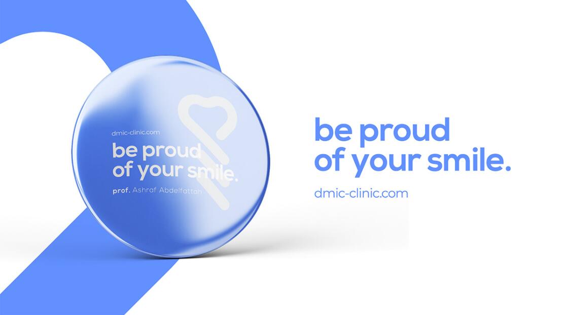 DMIC 亞科診所品牌logo-vi設(shè)計(jì)，明亮輕藍(lán)紫色搭配略灰色