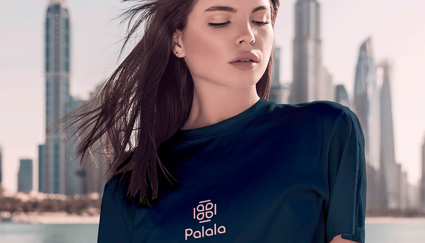 palala瘦身減肥產品與服務工作室品牌logo設計形象vi設計,方形花朵高識別風格