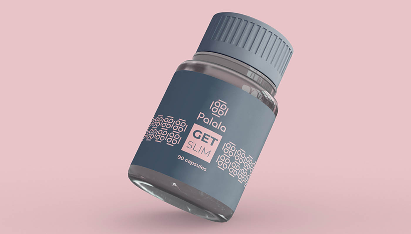 palala瘦身減肥產品與服務工作室品牌logo設計形象vi設計包裝設計,方形花朵高識別風格