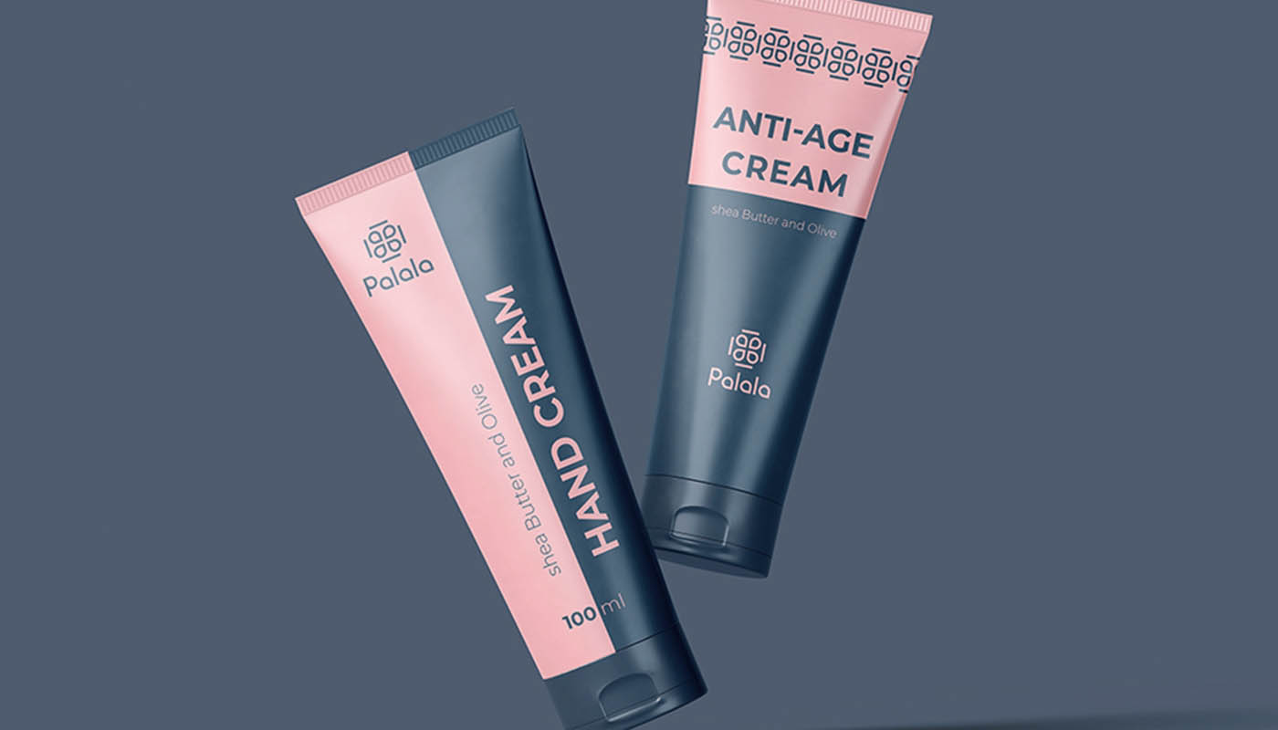 palala瘦身減肥產品與服務工作室品牌logo設計形象vi設計包裝設計,方形花朵高識別風格