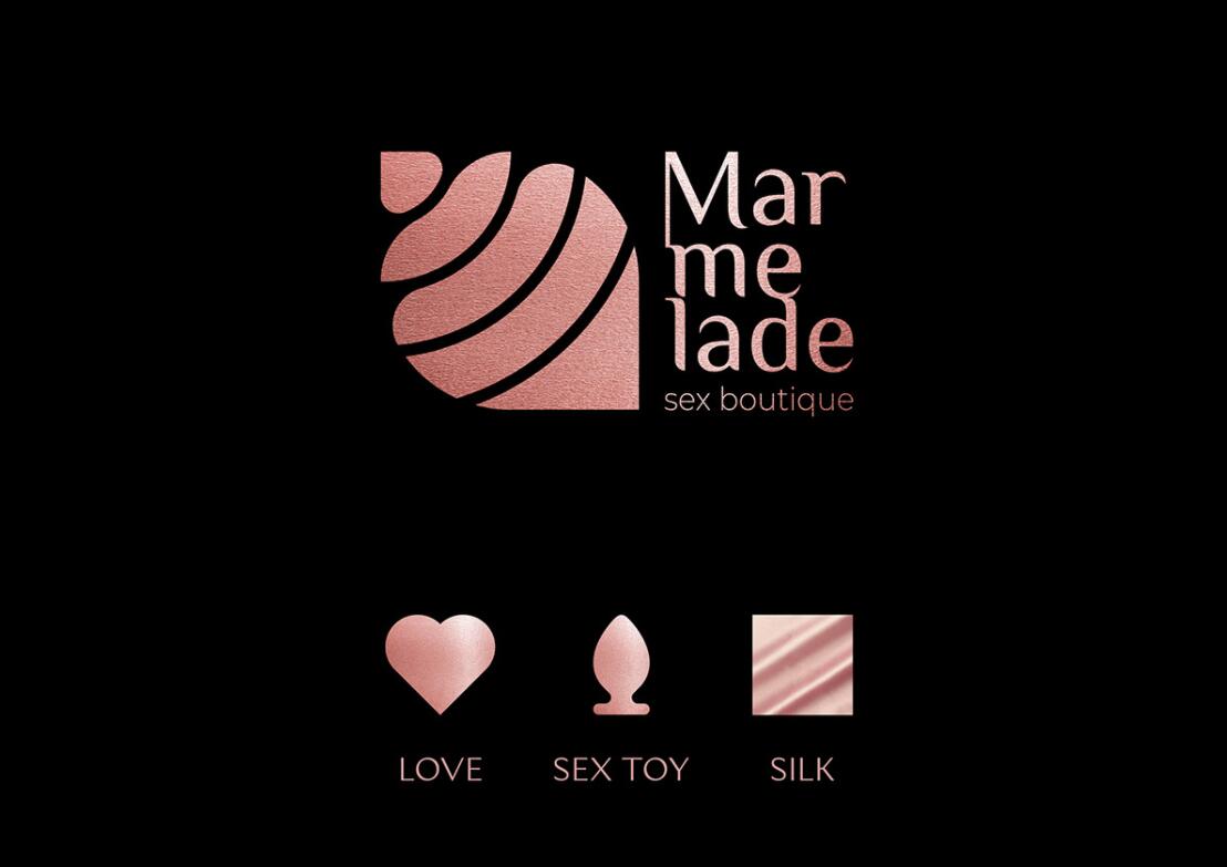 Marmelade 成人性用品品牌logo設計vi設計，神秘誘惑風格