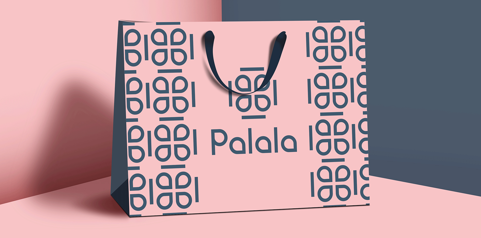 Palala瘦身減肥產品與服務工作室品牌logo設計形象vi設計,方形花朵高識別風格-紙袋