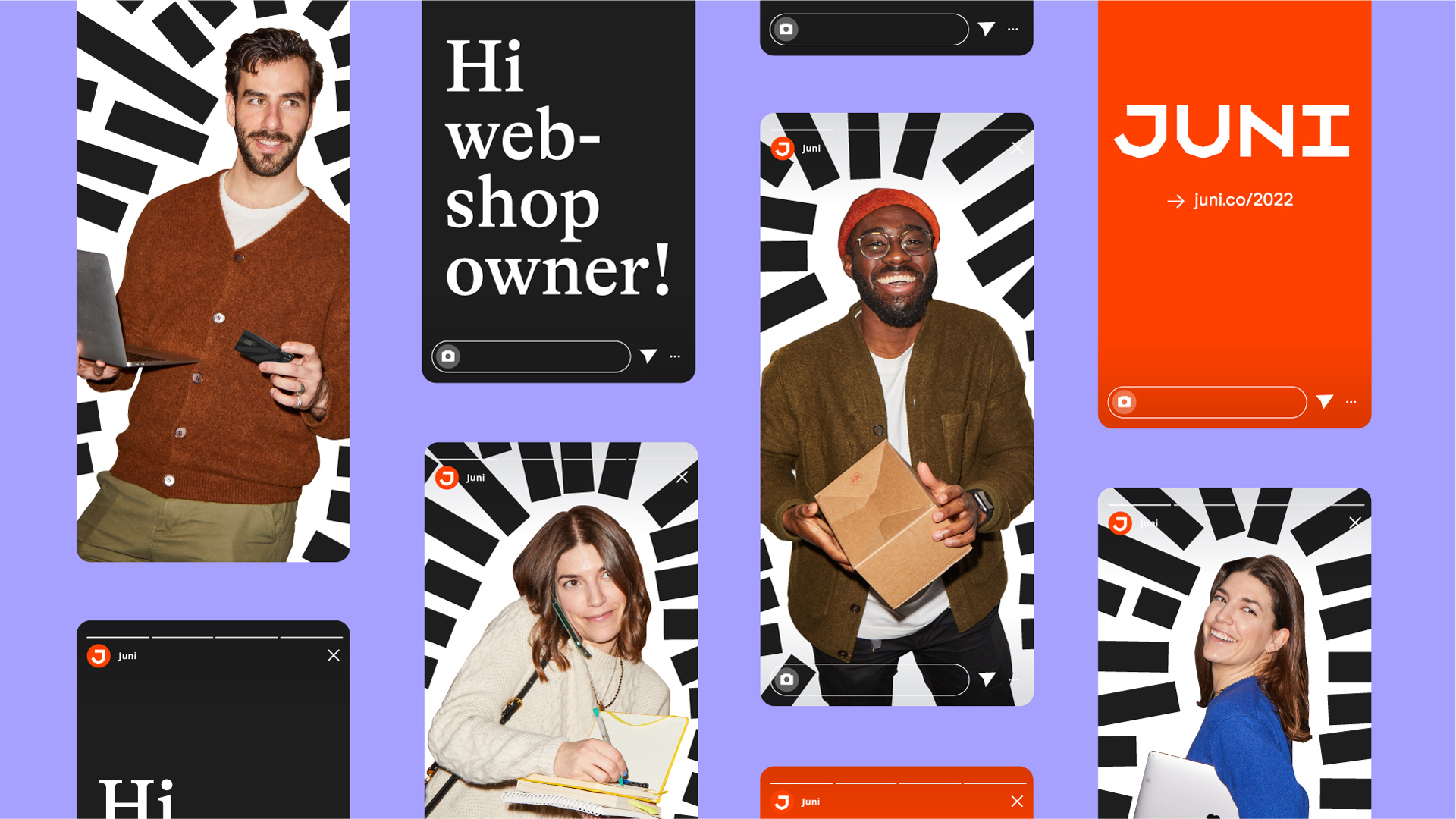 Juni金融科技初創(chuàng)公司logo設(shè)計(jì)品牌形象vi設(shè)計(jì),源自多米諾骨牌粗線條色塊核心視覺