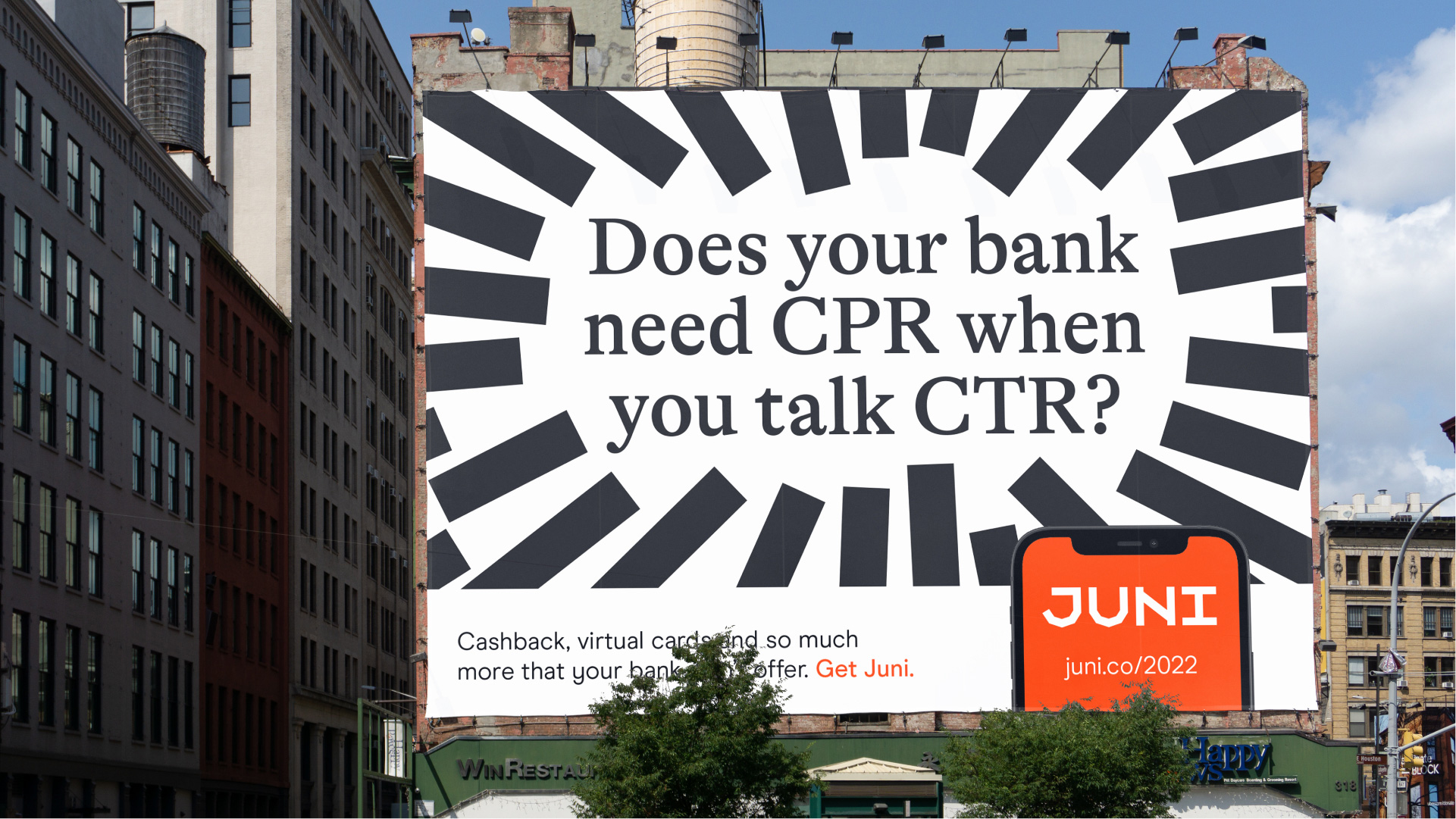 Juni金融科技初創(chuàng)公司logo設(shè)計(jì)品牌形象vi設(shè)計(jì),源自多米諾骨牌粗線條色塊核心視覺-戶外廣告